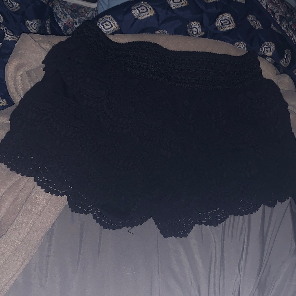 Jolt Black Lace Women Shorts